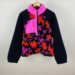 Free People Hit The Slopes Printed Pullover - Bolts of Love Adore Combo - M